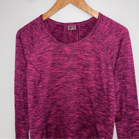Marmot Long Sleeve  Top‎ Women’s Size Small Purple Pink Heathered Activewear - Picture 3 of 8